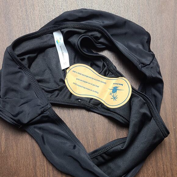 NWT Beachsissi Women’s Tankini Set Black Lace Top Black Bottoms M - Picture 5 of 8